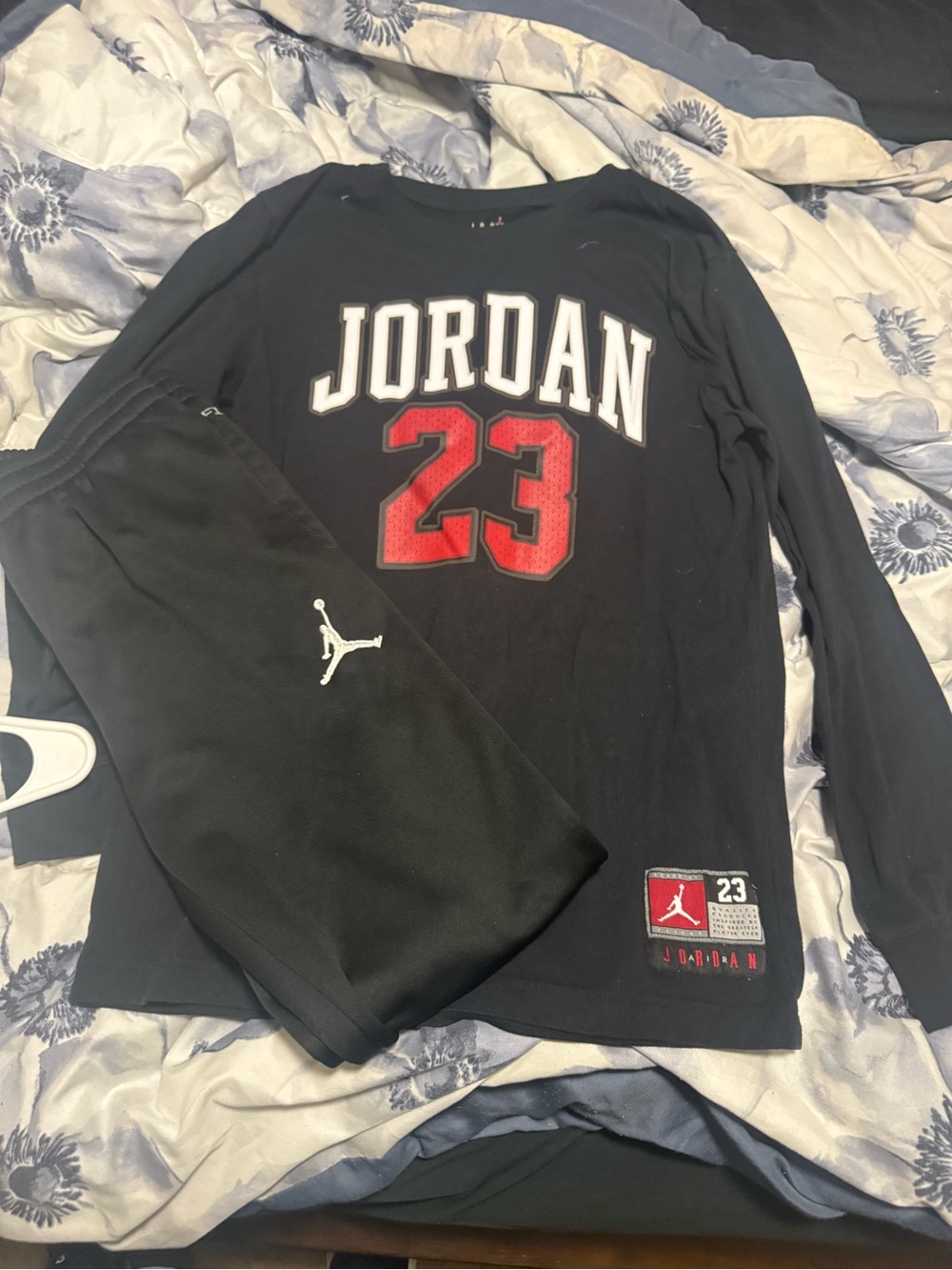 Jordan Black & Red 23 Kids Pajama Set